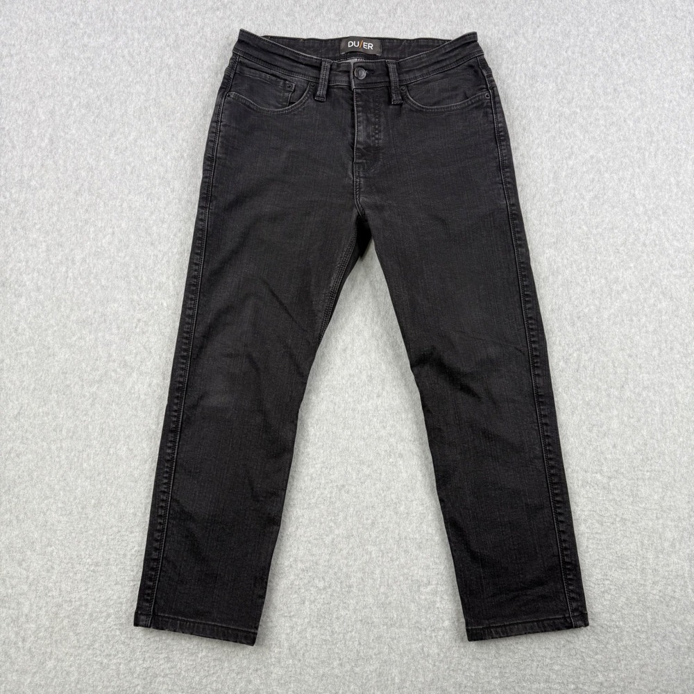 DU/ER Jeans Mens Fits 31x25 Black L2X Slim Fit Performance Stretch Denim
